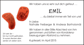 Traueranzeige von Emil Freiberger 