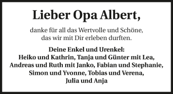 Traueranzeige von Albert Habermaß 