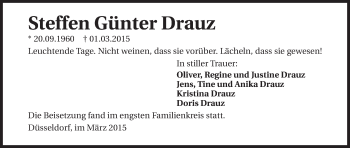 Traueranzeige von Steffen Günter Drauz 