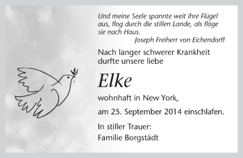 Traueranzeige von Elke  