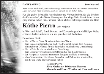 Traueranzeige von Käthe Pierro 