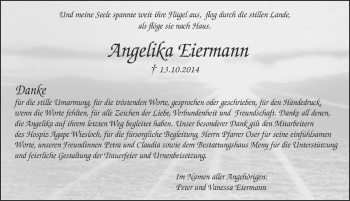 Traueranzeige von Angelika Eiermann 