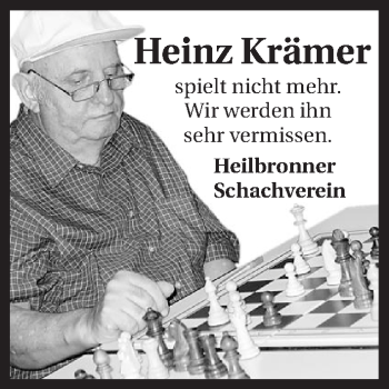 Traueranzeige von Heinz Krämer 