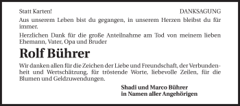 Traueranzeige von Rolf Bührer 