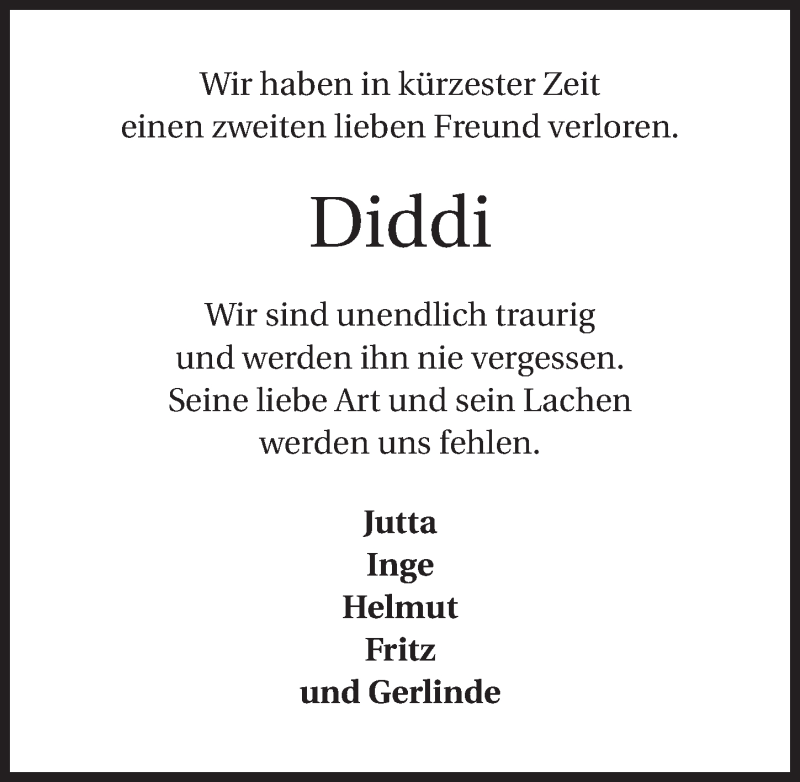  Traueranzeige für Dieter Herrmann vom 03.11.2014 aus 