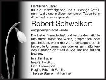 Traueranzeige von Robert Schweikert 