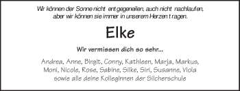 Traueranzeige von Elke Billes-Gerhart 