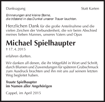 Traueranzeige von Michael Spielhaupter 