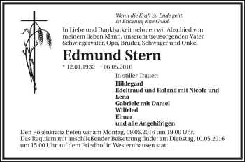 Traueranzeige von Edmund Stern 