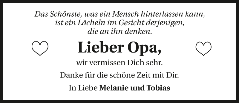  Traueranzeige für Herbert Rau vom 08.08.2015 aus 