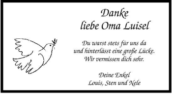 Traueranzeige von Marie-Luise Busch 