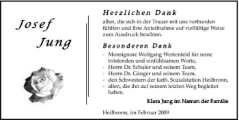 Traueranzeige von Josef Jung 
