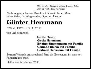 Traueranzeige von der ist nicht tot Wer in den Herzen seiner Lieben lebt 