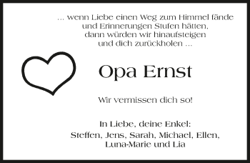 Traueranzeige von Ernst Krammer 