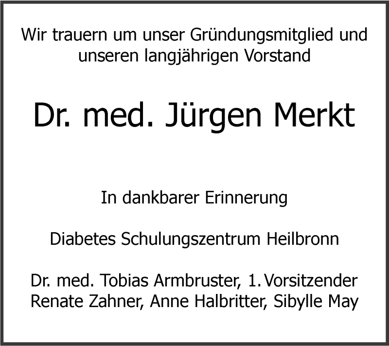  Traueranzeige für Jürgen Merkt vom 26.06.2015 aus 