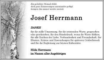 Traueranzeige von Josef Herrmann