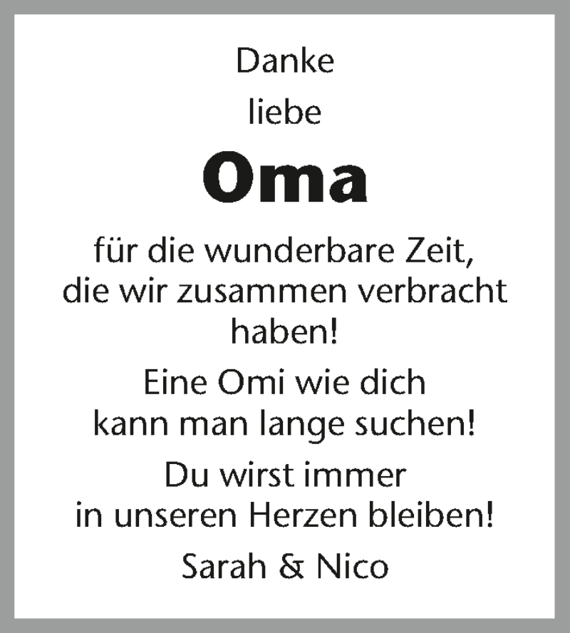  Traueranzeige für Uschi Anders vom 17.12.2016 aus 