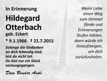 Traueranzeige von Hildegard Otterbach 