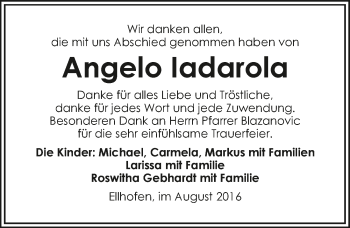 Traueranzeige von Angelo Iadarola 