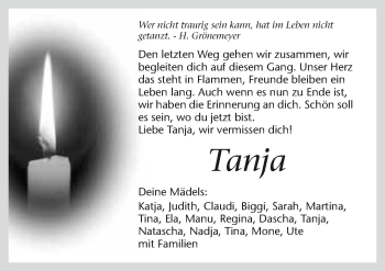 Traueranzeige von Tanja Schmalzbauer 