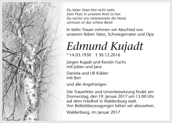 Traueranzeige von Edmund Kujadt 