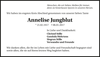 Traueranzeige von Annelise Jungblut 