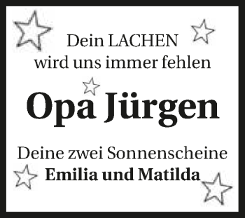 Traueranzeige von Jürgen Clauss 