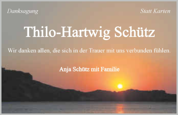Traueranzeige von Thilo-Hartwig Schütz 