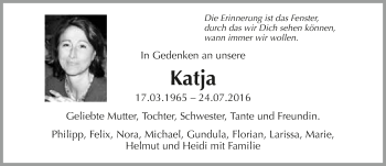 Traueranzeige von Katja Hofmann 