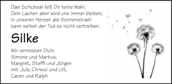 Traueranzeige von Silke  