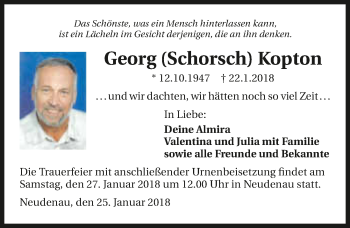 Traueranzeige von Georg Kopton 