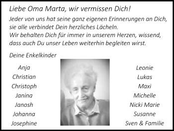 Traueranzeige von Marta Fietz 