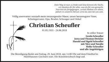 Traueranzeige von Christian Scheufler 