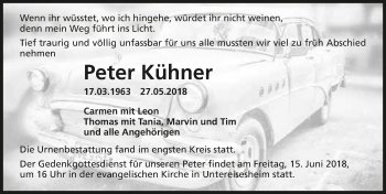 Traueranzeige von Peter Kühner 