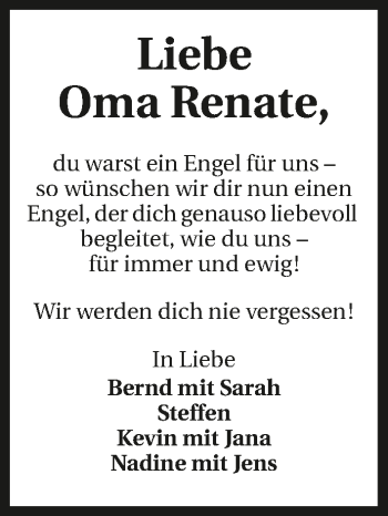 Traueranzeige von Renate Rensky 