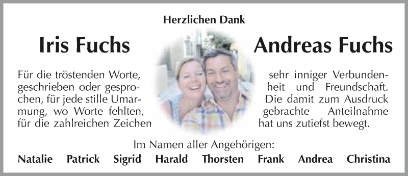  Traueranzeige für Andreas Fuchs vom 22.09.2018 aus 
