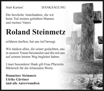 Traueranzeige von Roland Steinmetz 