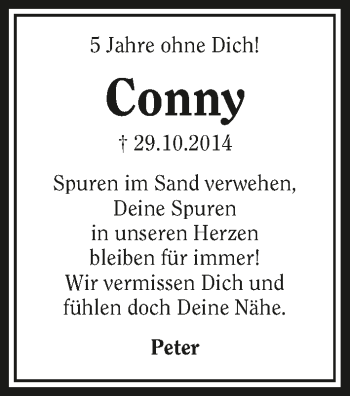 Traueranzeige von Conny  