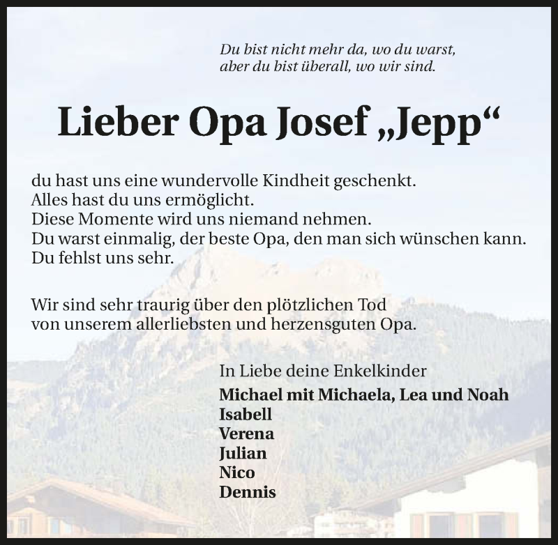  Traueranzeige für Josef Herrmann vom 17.12.2019 aus 