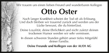 Traueranzeige von Otto Oster 