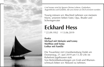 Traueranzeige von Eckhard Hess 