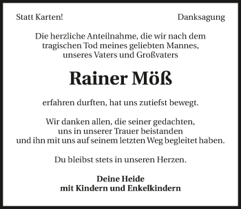 Traueranzeige von Rainer Möß 
