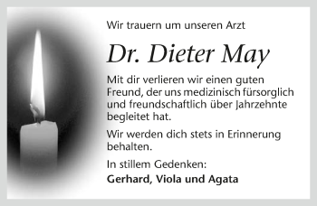 Traueranzeige von Dieter May 