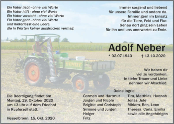 Traueranzeige von Adolf Neber von GESAMT