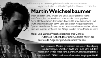 Traueranzeige von Martin Weichselbaumer von GESAMT