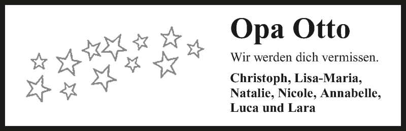 Traueranzeige für Otto Böhm vom 27.10.2020 aus GESAMT