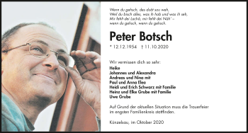 Traueranzeige von Peter Botsch von GESAMT