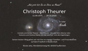 Traueranzeige von Christoph Theurer von GESAMT