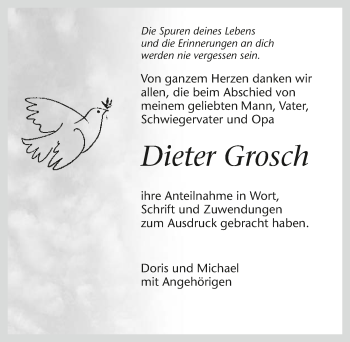 Traueranzeige von Dieter Grosch von GESAMT