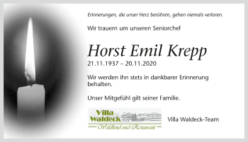 Traueranzeige von Horst Emil Krepp von GESAMT